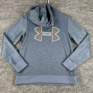 Under Armour Hoodie Sweatshirt Womens XS Extra Small Blue Long Sleeve Cold Gear